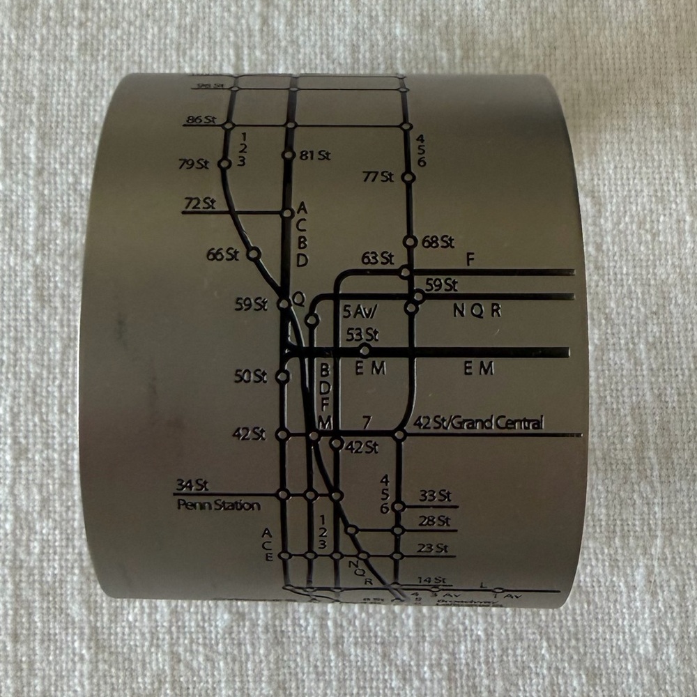 Design Hype Inc Metro NYC Subway Stainless Steel Cuff Bracelet